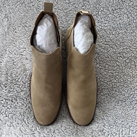 Steve Madden Men Highline Chelsea Boot Size 13 Sand Suede 100% Leather Shoes NEW - Picture 13 of 15